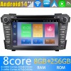 Hyundai i40 Radio Estéreo de Coche Android 14 con Navegador GPS [8G+256G] Bluetooth USB DAB DSP 4G WiFi Cámaras 360° CarPlay - 7" Android 14.0 Autoradio Navegación GPS Reproductor de DVD Multimedia para Hyundai i40 (2011-2019)