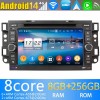 Chevrolet Silverado Radio Estéreo de Coche Android 14 con Navegador GPS [8G+256G] Bluetooth USB DAB DSP 4G WiFi Cámaras 360° CarPlay - 7" Android 14.0 Autoradio Navegación GPS Reproductor de DVD Multimedia para Chevrolet Silverado (2007-2013)