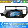 Kia Rio Radio Estéreo de Coche Android 14 con Navegador GPS [8G+256G] Bluetooth USB DAB DSP 4G WiFi Cámaras 360° CarPlay - 7" Android 14.0 Autoradio Navegación GPS Reproductor de DVD Multimedia para Kia Rio (2011-2014)
