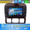 Mercedes Clase S W220 Radio Estéreo de Coche Android 14 con Navegador GPS [8G+256G] Bluetooth USB DAB DSP 4G WiFi Cámaras 360° CarPlay - 7" Android 14.0 Autoradio Navegación GPS Reproductor de DVD Multimedia para Mercedes ‎W220 (1998-2006)
