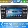 Mercedes GL X164 Radio Estéreo de Coche Android 14 con Navegador GPS [8G+256G] Bluetooth USB DAB DSP 4G WiFi Cámaras 360° CarPlay - 7" Android 14.0 Autoradio Navegación GPS Reproductor de DVD Multimedia para Mercedes GL X164 (2006-2012)