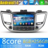 Hyundai Tucson Radio de Coche Android 13.0 con 8GB+128GB Bluetooth Navegación GPS Control Volante DAB USB 4G WiFi OBD2 CarPlay - 8" Android 13.0 Autoradio Reproductor de DVD Multimedia para Hyundai Tucson (De 2015)