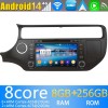 Kia Rio Radio Estéreo de Coche Android 14 con Navegador GPS [8G+256G] Bluetooth USB DAB DSP 4G WiFi Cámaras 360° CarPlay - 8" Android 14.0 Autoradio Navegación GPS Reproductor de DVD Multimedia para Kia Rio (2015-2017)