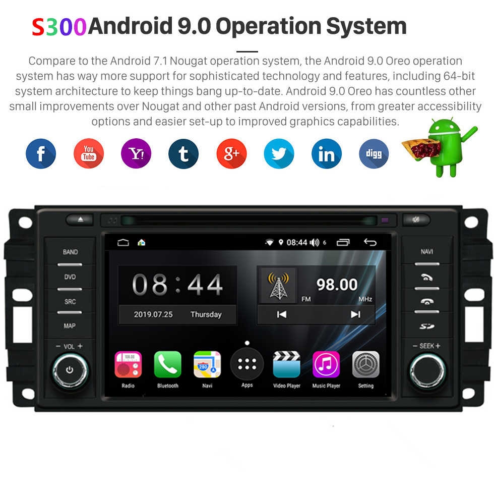 Autoradio GPS tactile Bluetooth Android & Apple Carplay Citroën C2, C3,  Jumpy et Picasso + camera de recul